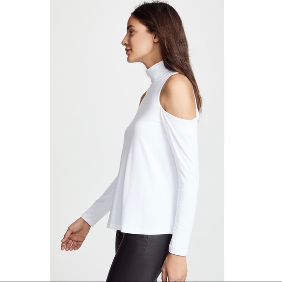SUSANA MONACO WHITE COLD-SHOULDER TOP - Picture 7 of 12